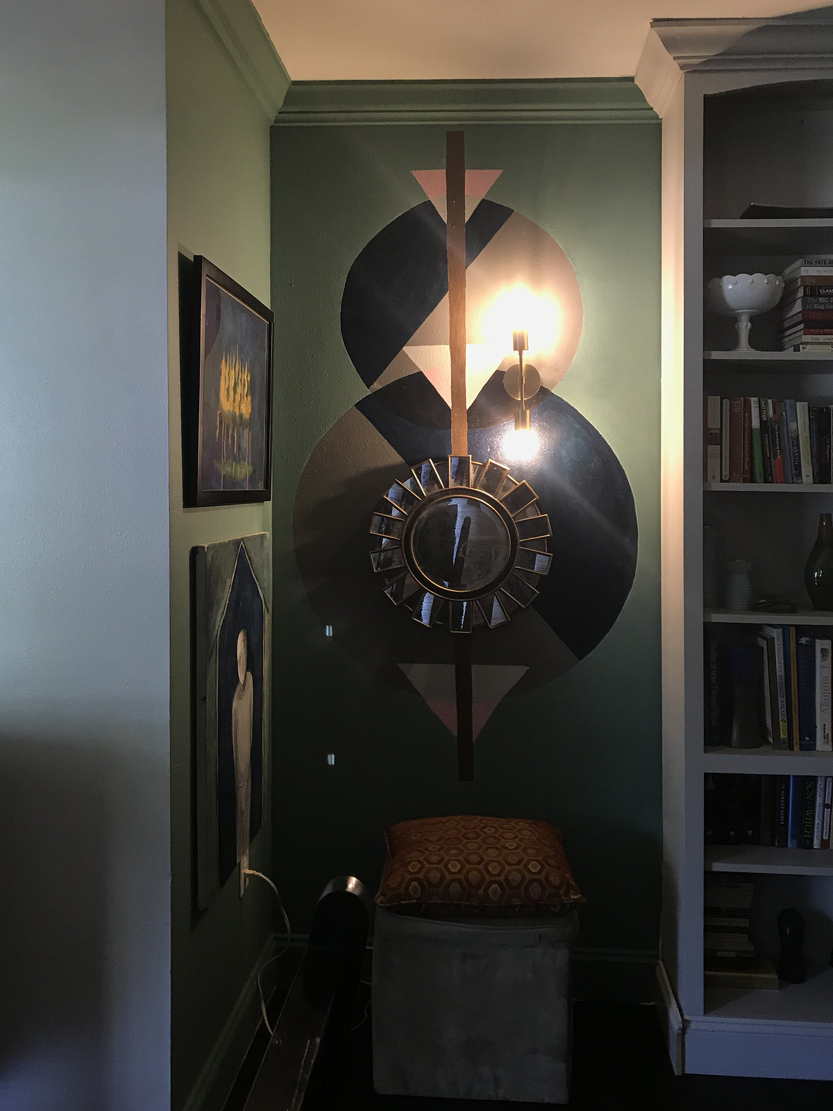 Zelda Mural, Art Deco Mural, New Orleans Art Deco, Geometric Shapes Mural, Art Collections, Wall Mural, Rebecca Pons Art, studio, Rebecca Pons, New Orleans based Artist, Art, Illustration, Fine Art FINE ART,  re, art, Painter, gallery, collections, FINE ART,  New Orleans Artist, New Orleans Art, Louisiana Art, emotional art, dramatic art, New Orleans Art, commissioned artwork